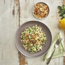 Orgetto aux petits pois, citron et menthe