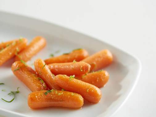 Maple Glazed Carrots, Lime and Cilantro