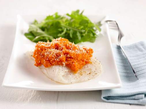 Filet of Sole with Spice and Herbed Carrots En Croute