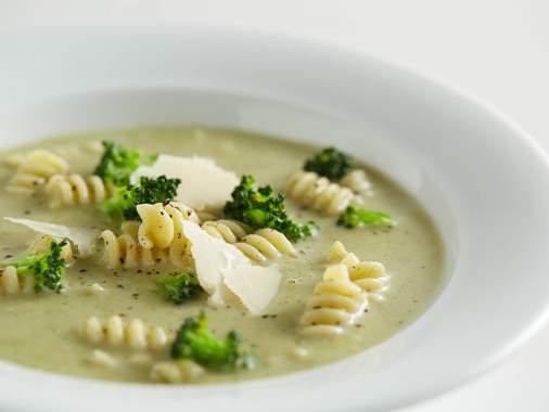 Parmesan, Rotini and Broccoli Cream Soup