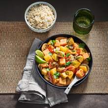 Pineapple, sweet potato & tofu curry