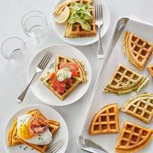 Savoury waffles with vegetables