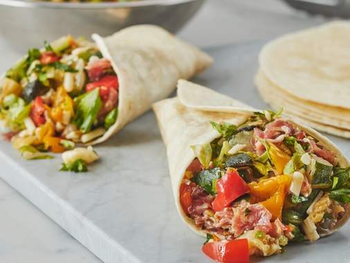 "Chopped salad" aux légumes grillés