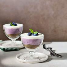 Smoothie déjeuner façon latte aux bleuets