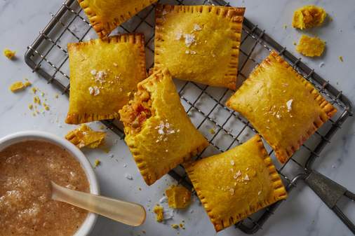 Jamaican Hand Pie with Pineapple Bonnet Pepper Sauce