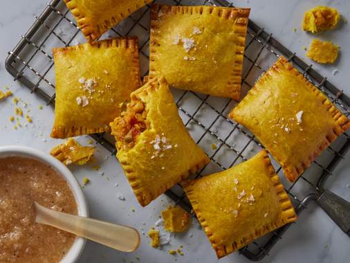 Jamaican Hand Pie with Pineapple Bonnet Pepper Sauce