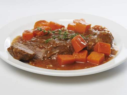 Veal Blade Roast with Carrots and Ginger