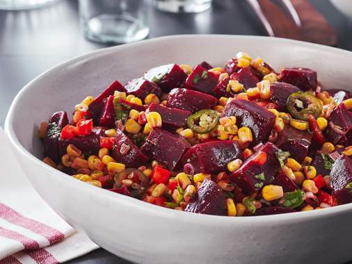 Beet, Corn and Cilantro Salad