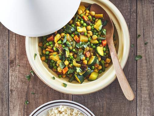 Tajine Végétarien aux pois verts